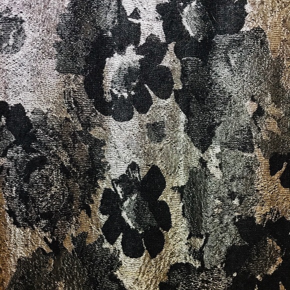 Banana Republic Dress Black Gray Abstract Floral - Picture 3 of 6